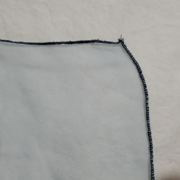 Vintage Scarf OLD NAVY Delicate Chiffon BLUE OMBRE Made In Italy 16" SQUARE - Picture 7 of 8